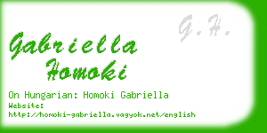 gabriella homoki business card
